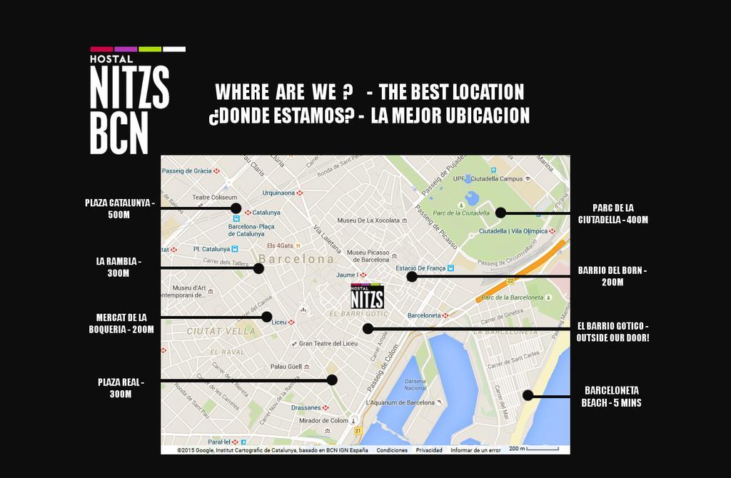 Hostal Nitzs Bcn Барселона Экстерьер фото